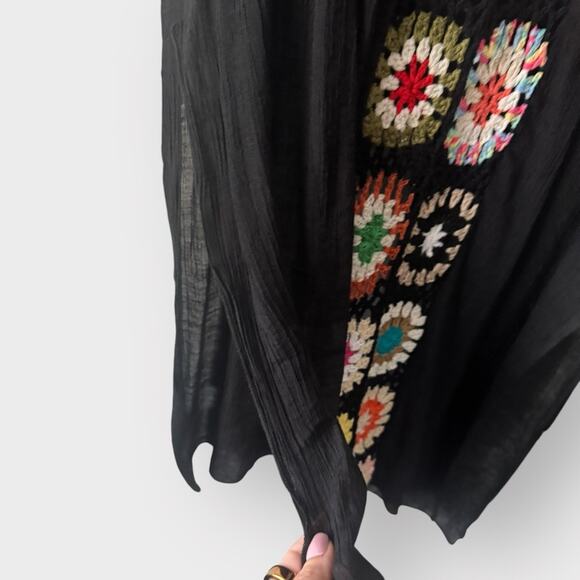 Boutique Floral Crotchet Boho Style Cover Up Dress - Picture 4 of 10